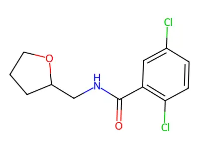 2,5-dichloro-N-(oxolan-2-ylmethyl)benzamide structure