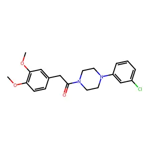 1-[4-(3-Chlorophenyl)piperazin-1-yl]-2-(3,4-dimethoxyphenyl)ethanone structure