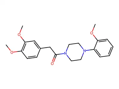 2-(3,4-Dimethoxyphenyl)-1-[4-(2-methoxyphenyl)piperazin-1-yl]ethanone structure