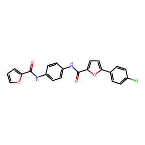 5-(4-chlorophenyl)-N-[4-(furan-2-carbonylamino)phenyl]furan-2-carboxamide structure