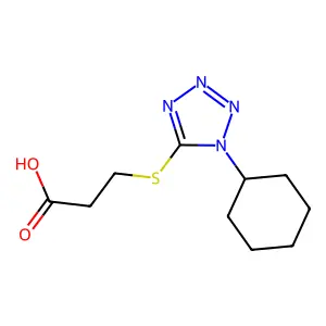 3-[(1-Cyclohexyl-1h-tetraazol-5-yl)sulfanyl]propanoic acid structure