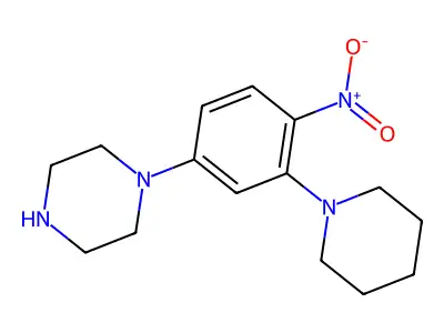 1-(4-Nitro-3-piperidin-1-ylphenyl)piperazine structure