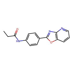 N-[4-([1,3]oxazolo[4,5-b]pyridin-2-yl)phenyl]propanamide structure