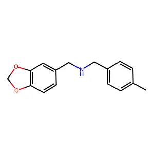 1-(2H-1,3-Benzodioxol-5-yl)-N-((4-methylphenyl)methyl)methanamine structure