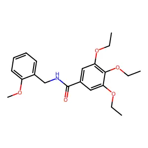 3,4,5-triethoxy-N-[(2-methoxyphenyl)methyl]benzamide structure
