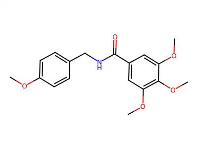 3,4,5-Trimethoxy-N-(4-methoxybenzyl)benzamide structure