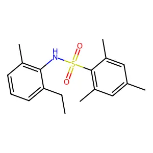 N-(2-ethyl-6-methylphenyl)-2,4,6-trimethylbenzenesulfonamide structure