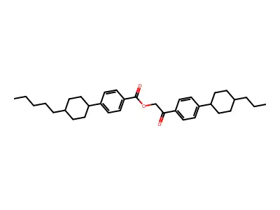 2-Oxo-2-[4-(4-propylcyclohexyl)phenyl]ethyl 4-(4-pentylcyclohexyl)benzoate structure
