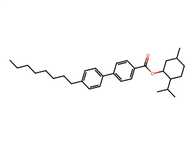 2-Isopropyl-5-methylcyclohexyl 4'-octyl-[1,1'-biphenyl]-4-carboxylate structure