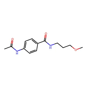 4-acetamido-N-(3-methoxypropyl)benzamide structure