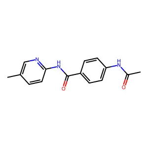 4-acetamido-N-(5-methylpyridin-2-yl)benzamide structure