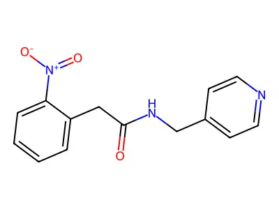 2-(2-nitrophenyl)-N-(pyridin-4-ylmethyl)acetamide structure