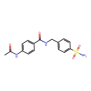4-acetamido-N-[(4-sulfamoylphenyl)methyl]benzamide structure