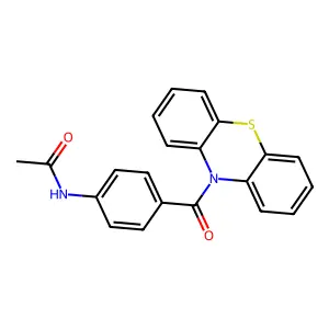 N-[4-(phenothiazine-10-carbonyl)phenyl]acetamide structure