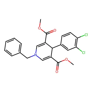 Dimethyl 1-benzyl-4-(3,4-dichlorophenyl)-1,4-dihydropyridine-3,5-dicarboxylate structure
