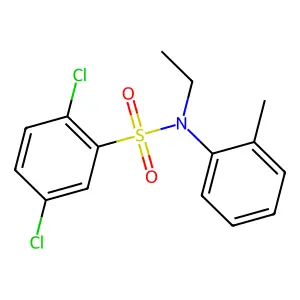 2,5-dichloro-N-ethyl-N-(2-methylphenyl)benzenesulfonamide structure