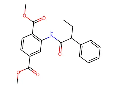 Dimethyl 2-[(2-phenylbutanoyl)amino]terephthalate structure