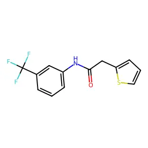 2-(2-thienyl)-N-[3-(trifluoromethyl)phenyl]acetamide structure