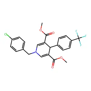 Dimethyl 1-[(4-chlorophenyl)methyl]-4-[4-(trifluoromethyl)phenyl]-4H-pyridine-3,5-dicarboxylate structure