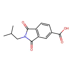 2-Isobutyl-1,3-dioxo-5-isoindolinecarboxylic acid structure