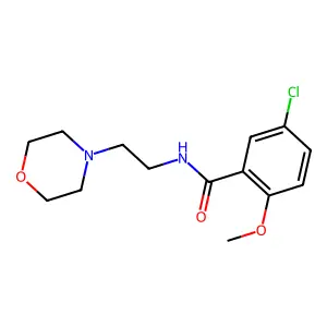 5-Chloro-2-methoxy-N-(2-(4-morpholinyl)ethyl)benzamide structure