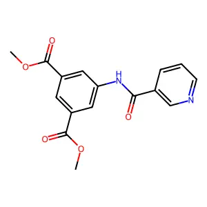 Dimethyl 5-(pyridine-3-carbonylamino)benzene-1,3-dicarboxylate structure
