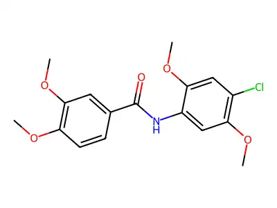 N-(4-chloro-2,5-dimethoxyphenyl)-3,4-dimethoxybenzamide structure