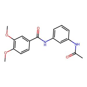 N-[3-(acetylamino)phenyl]-3,4-dimethoxybenzamide structure