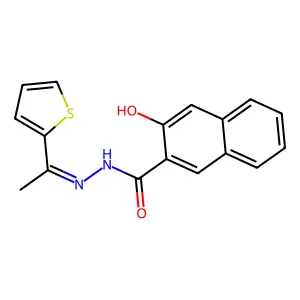 3-Hydroxy-2-naphthalenecarboxylic acid 2-[1-(2-thienyl)ethylidene]hydrazide structure