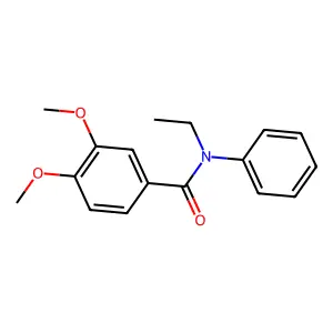 N-ethyl-3,4-dimethoxy-N-phenylbenzamide structure