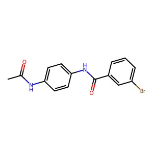 N-[4-(acetylamino)phenyl]-3-bromobenzamide structure