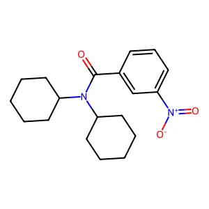 N,N-dicyclohexyl-3-nitrobenzamide structure