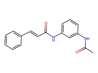 N-(3-acetamidophenyl)-3-phenylprop-2-enamide structure