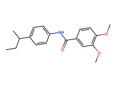 N-[4-(butan-2-yl)phenyl]-3,4-dimethoxybenzamide structure