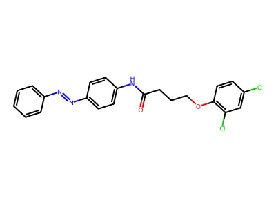 Butanamide, 4-(2,4-dichlorophenoxy)-N-[4-(2-phenyldiazenyl)phenyl]- structure