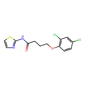 4-(2,4-dichlorophenoxy)-N-(1,3-thiazol-2-yl)butanamide structure