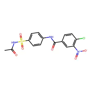 N-[4-(acetylsulfamoyl)phenyl]-4-chloro-3-nitrobenzamide structure