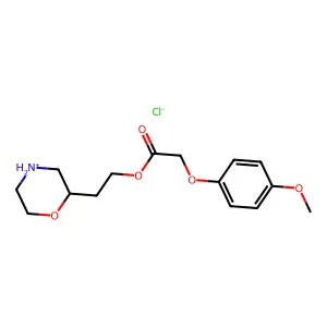 Acetic acid, (p-methoxyphenoxy)-, 2-morpholinoethyl ester, hydrochloride structure