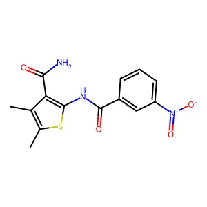 4,5-Dimethyl-2-[(3-nitrobenzoyl)amino]-3-thiophenecarboxamide structure