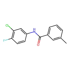 N-(3-chloro-4-fluorophenyl)-3-methylbenzamide structure