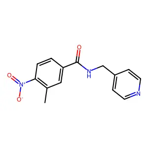 3-methyl-4-nitro-N-(pyridin-4-ylmethyl)benzamide structure
