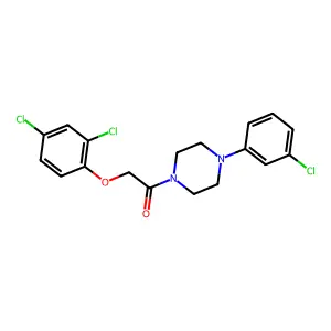 1-(4-(3-Chlorophenyl)-1-piperazinyl)-2-(2,4-dichlorophenoxy)ethanone structure