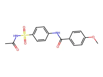 N-[4-(acetylsulfamoyl)phenyl]-4-methoxybenzamide structure