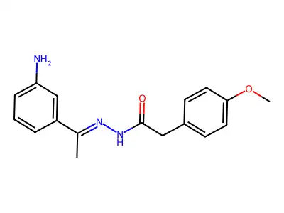 N'-[(E)-1-(3-Aminophenyl)ethylidene]-2-(4-methoxyphenyl)acetohydrazide structure