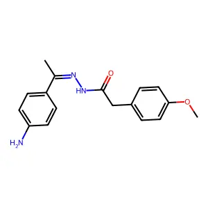 N'-[(Z)-1-(4-Aminophenyl)ethylidene]-2-(4-methoxyphenyl)acetohydrazide structure