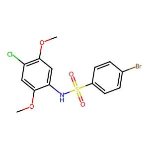 4-bromo-N-(4-chloro-2,5-dimethoxyphenyl)benzenesulfonamide structure