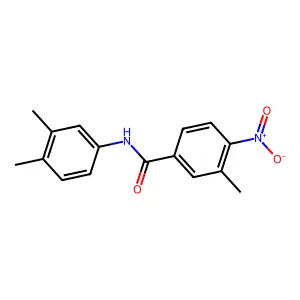 N-(3,4-二甲基苯基)-4-硝基-3-甲基苯甲酰胺 structure