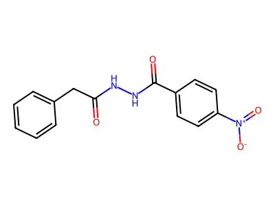 4-nitro-N'-(phenylacetyl)benzohydrazide structure