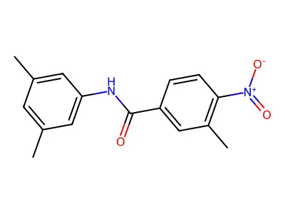 N-(3,5-dimethylphenyl)-3-methyl-4-nitrobenzamide structure