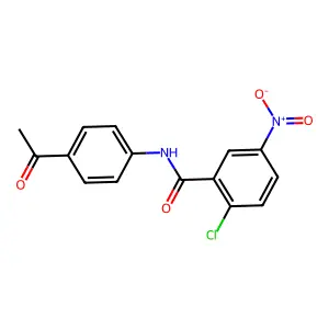 N-(4-acetylphenyl)-2-chloro-5-nitrobenzamide structure